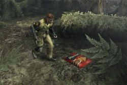 cracked:  &ldquo;Finally: something to make me healthier.&rdquo; The 5 Least Subtle Product Placements in Gaming History  #5. Doritos, Pepsi, Mountain Dew, and AXE Body Spray in Metal Gear Solid: Peace Walker They weren’t just there for window dressing,