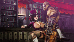 jujala: Quickie: Mad Moxxi X Krieg Hey guys, here’s the second quickie of the week! I thought it was high time I used everyone’s favourite MILF from Borderlands: Mad Moxxi!You can find it on:(Webmshare)(Gfycat)(Rule34Hentai)(Rule34xxx)(Download)Enjoy!