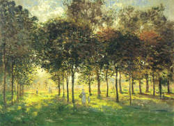 artist-monet:  The Promenade at Argenteuil, Soleil Couchant, Claude Monet