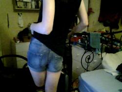 New webcam scraps! Part 1. Big thanks to my friends for getting me riled up enough to show off my new booty shorts! &lt;33