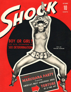 Sen Lee Fu Featured on the cover of &lsquo;SHOCK’; a 50’s-era Men’s Pocket Digest..
