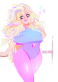 flowersilk:  sketch of rainbow quartz hanging out at a dance studio or smth..just bein cool 