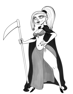 grimphantom2: goodbadartist:   Courtney Babcock from Paranorman in reaper costume for drawthread Thicc!  &lt; |D’‘‘‘