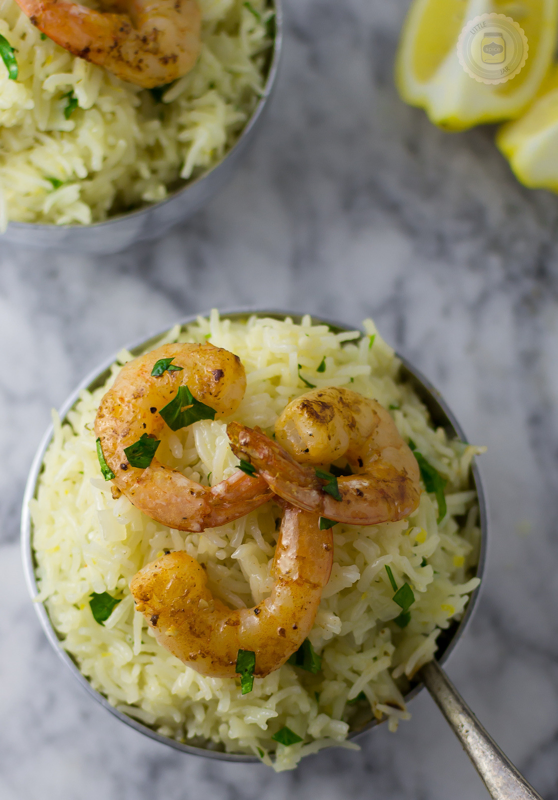 Lemon Garlic Herb Rice with Shrimp