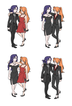 formal outfits and anime screencap redraws with adara and quinn sdjhskdgjhsfkjg