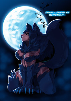tovio-rogers:  Drawlloween-5 werewolf by TovioRogers    I love halloween~ &lt;3