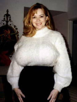 roberttoddy:  Sweater-monsters….enormous titted Traci Topps is disguising nothing with her giant fat breasts on display 