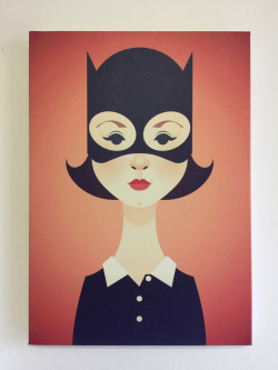 stanleychowillustration:  Thora Birch as Enid with a cat woman mask on in Ghost World for Crazy4Cult exhibition at Gallery 1988 