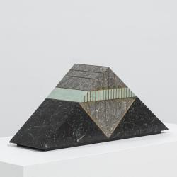 virtualgeometry:A Robert Marcius for Casa Bique designed Tessellated Stone Pyramid Box 1980s