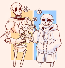 maosayshi:  its 3 am and here i am drawing undertale I find it funny how in the other timelines, papyrus makes a flowey fanclub and thats how sans finds out about flowey LMAO 