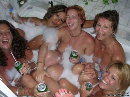 Drunk slut in the hot tub