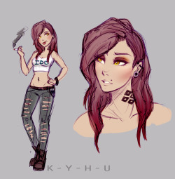 k-y-h-u:  A wild OC appears I shall call her Nadia  I must capture this oc! *throws pokeball* &lt;3333
