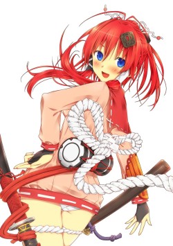 happihentai:  REQUEST: sorn261Yagyuu Juubei from Hyakka Ryouran Samurai Girls“Such a beauty, she is one of my favorites, tons of official ecchi art, hope you like my selections :)” -HAPPI