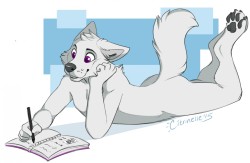 sfwfurry:  Deep in thought by Citrinelle   =3