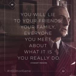 theimitationgameofficial:  Mark Strong plays the strict but fair Agent Stewart Menzies. The Imitation Game is now playing in select theaters: