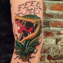 easternpasstattoo:  Done by @justindunwoody #eptc #easternpasstattoo #eastpassyunk #southphilly #tattoo #littleshopofhorrors #feedmeseymour  (at Eastern Pass Tattoo Co.) 