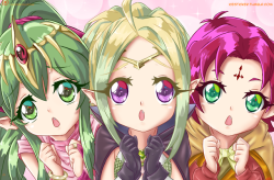 Otakon Print - Tiki, Nowi, FaeIf you are the guy that asked about the playmats at the con, send me a DM for the clean version  I will be releasing all the images in the days to come. As I still have many copies left over if any one is interested when