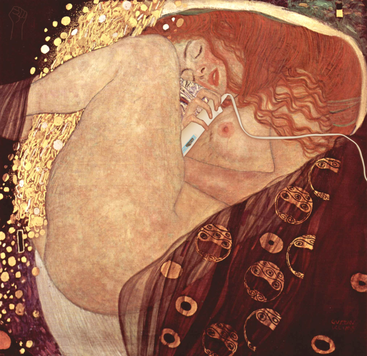 Danae with Magic Wand by Gustav Klimt.