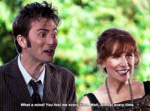 mulderscully:  DOCTOR WHO | 4.07 Agatha Christie! I was just talking about you the other day. I said, “I bet she’s brilliant.” I’m the Doctor and this is Donna. Ohhh, I love your stuff. 