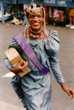 thugzmansion:  Happy Black History Month!Marsha P Johnson and why she rules She was an American transgender rights activist, Queen of Stonewall and Transgender Revolutionary. She was a co-founder,  Street Transvestite Action Revolutionaries (S.T.A.R.)