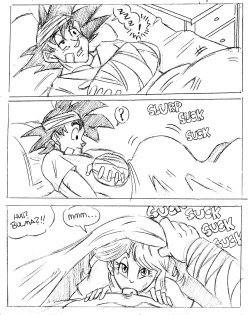     Anonymous said to funsexydragonball: Long, &ldquo;80&rsquo;s&rdquo; hair Bulma with Goku while he&rsquo;s recooperating in the hospital; like she peeks under his blanket and gives him a bj - that sorta thing? PLEASE? ðŸ˜¶   This tickled me all over!