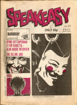 Speakeasy No. 85 (Titan Press, 1988) From a car boot sale, Nottingham.   Excerpt from an interview with Alan Moore. &rsquo;Do you feel you&rsquo;ve reached some kind of watershed in your career with the conclusion of V? To some degree. At the moment,