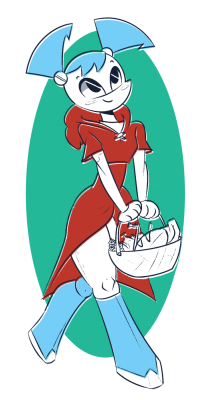dabbledraws:  A couple very quick Jenny requests, one for her dressed as Little Red Riding Hood, and one of her topless.   sexy jenny~ &lt;3