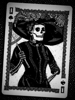 spookyloop:From the Bicycle Calaveras Playing Cards DeckWhole deck ๋.99 on eBay