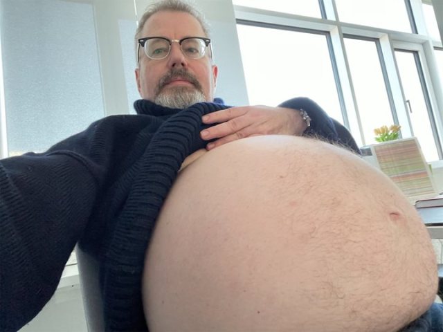 eevee11511:My dad was in his 50s, and we didn’t think he could get pregnant again; but behold: One drunk night my dad and I had sex, and then next thing we know, he’s pregnant with my baby! But I love his round, white preggo gut, don’t you? 😜