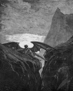 laclefdescoeurs:  Gustave Doré, Illustration for John Milton’s “Paradise Lost“, 1866. Break in battle in heaven (Book 6 Line 406) 