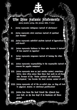 dblackthorne:  The Nine Satanic Statements, The Nine Satanic Sins, The Eleven Satanic Rules of The Earth; Anton Szandor LaVey. Illustrations by Draconis Blackthorne. 