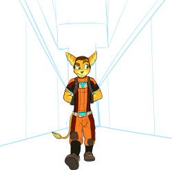 WIP - Ratchet on the Space Prison Drawin Ratchet cause I am a super fan of his games, and heck, let&rsquo;s make a space furry crossover in the space prison, that&rsquo;ll be fun.
