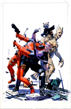 xombiedirge:  Hawkeye vs. Deadpool #1 Dynamic Forces Variant by Mike Mayhew / Website 