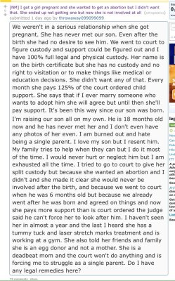laughingacademy: dontbearuiner:  femme-with-cherries:  reluctant-companion:  sellthatpussy:  cheyennefinch:  adulthoodisokay:  ooooh my god oh my god ohh god  (h/t)  Let me get this straight.  1. She wanted an abortion. He didn’t. 2. She had baby and