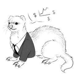 yikesmydude:  Groups of ferrets are called a business and that makes me happy. // @mundythesniper   someone stole my oc! j/k lol