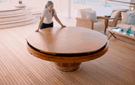 supergeeked:  watchedbyfoxes:  only on tumblr would over 535,000 people be fascinated by a table. This is why I love you guys.  If this doesn’t fascinate you then idk wtf is wrong with you. Look at this dope as table. The design and mechanics behind
