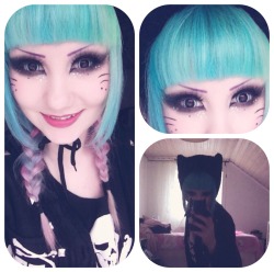 mashyumaro:  Today I’m a cat! In the cute cat hat miss BatBrat made me for Christmas ♡ 