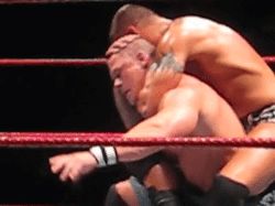Squeezing the life out of John Cena&hellip;.and some nice added humping action ;)