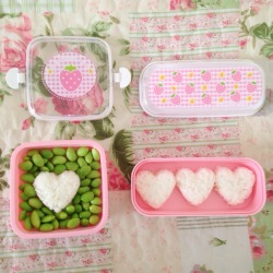 pastel-cutie:  I made a cute bento box today! 💕