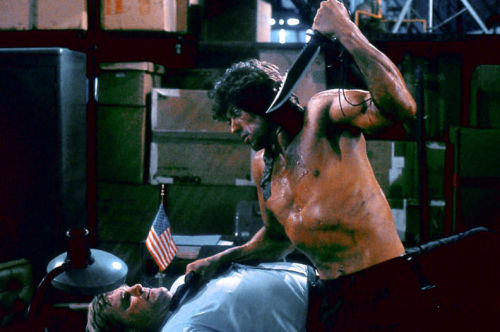 theactioneer:  Brian Dennehy &amp; Sylvester Stallone, First Blood (1982)