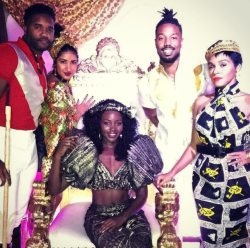 onlyblackgirl:  thechickfix:  Lupita Nyong'o celebrated her 34th birthday (March 1) last week with a Coming to America themed party. 💜  Lupita’s guest included some of her Black Panther cast such as Danai Gurira, Michael B. Jordan, and Chadwick