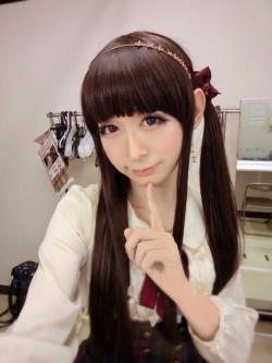 otokonoko-japanese-traps:  Cute Japanese crossdresser Takuma Tani (谷琢磨) is the lead singer of her own band Jikkendai Morumotto (実験台モルモット) … 