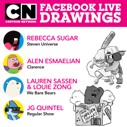 cartoonnetwork:  We have the stunning @rebeccasugar drawing something rad on Cartoon Network Facebook live right now. This is not a drill! http://bit.ly/2eUrN0b 