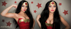 hotcosplaychicks:  Wonder Woman Makeup by xAndrastax   Check out http://hotcosplaychicks.tumblr.com for more awesome cosplay 