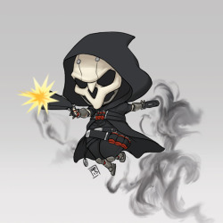 silverruby:  Friend from Blizzard requested my favorite bae Squats4Dayz (Reaper), so he shall receive…CHIBIWATCH REAPER 