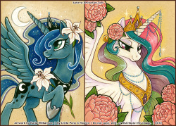 princessluna-the-lonebreaker:  Luna and Celestia. Artist: Katie Williamson Source: http://katie-w.deviantart.com/art/Princesses-of-Night-and-Day-322631696