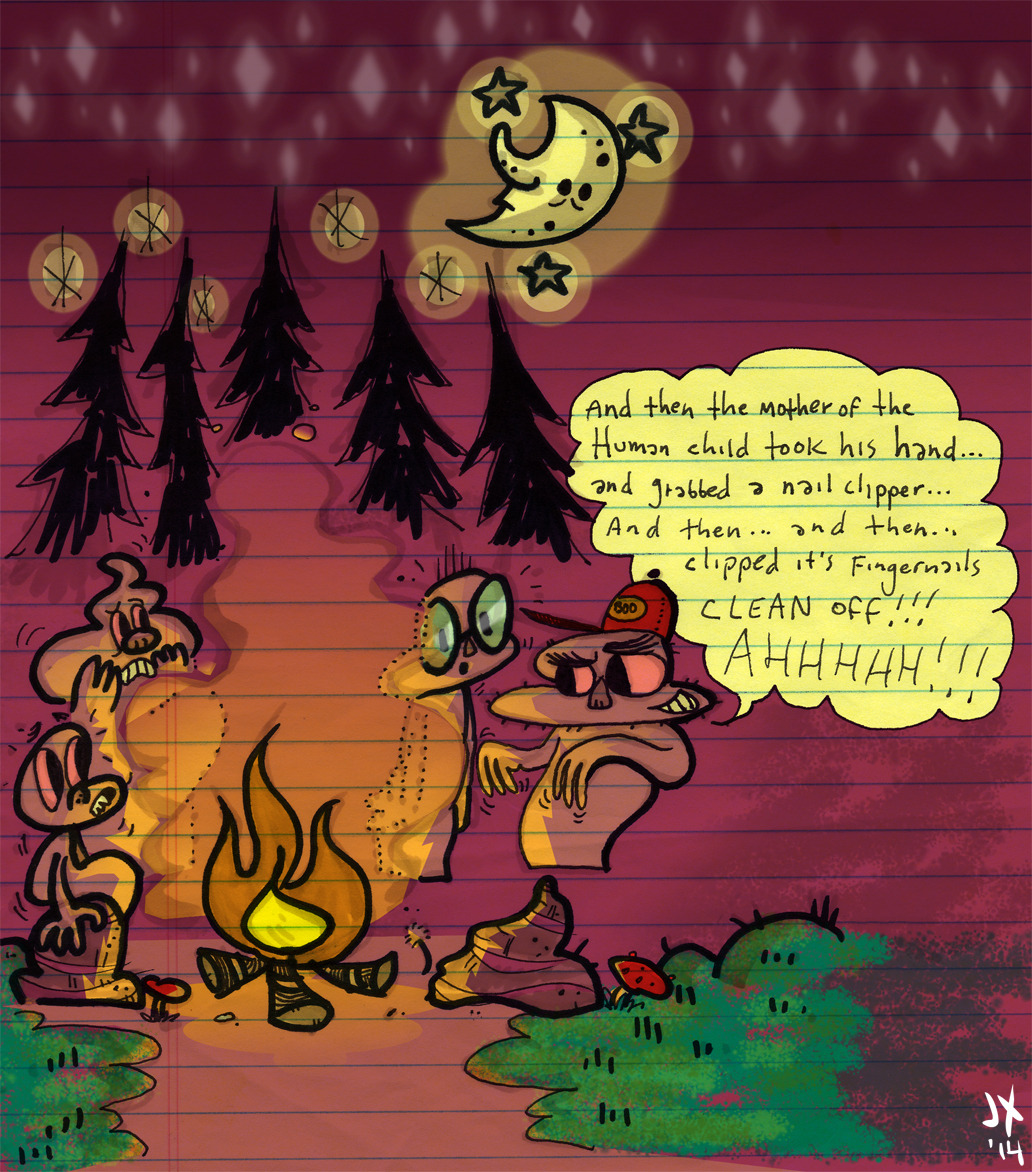 funchabun: &ldquo;Ghost Stories&rdquo; by Jeaux Janovsky Happy Halloween! Follow Funchabun for awesome comix every day! Mon-Sun!!! Also, check out the work I’ve been doing for Inktober on Tumblrtoons! http://tumblrtoons.tumblr.com/tagged/inktober 