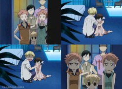the-ouran-club:  Tamaki: With the blindfold on you can’t see anything, and the earplugs help muffle any sound!Haruhi: Wow! You’re right!Hikaru: …You nasty pervert.Tamaki: AH!!Kaoru: What kind of foreplay is that?!Tamaki: It’s…not like that!