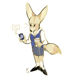 corantus:  dog of the week #18: fenneko from aggretsuko DID YOU KNOW? fennec foxes are the smallest extant species of canid and they’ll ruin your life thru instagram 