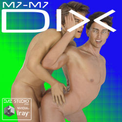 DIX  is composed of 12 poses for lovers M7M7 enjoying each others PACKAGE.  Files for DAZ Studio 4.8 and up are included in this set. Apply INJ pose  files directly to Genesis 3 Male and the genitals, then apply poses.  Keep Limits ON when prompted. This